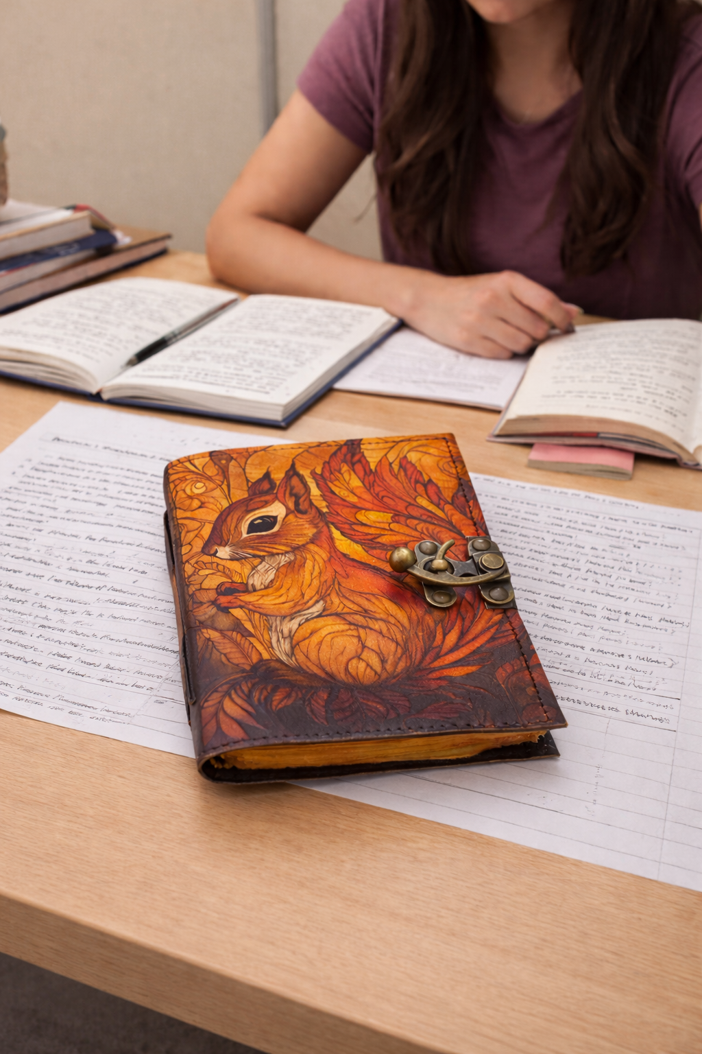 Leather Journal Squirrel