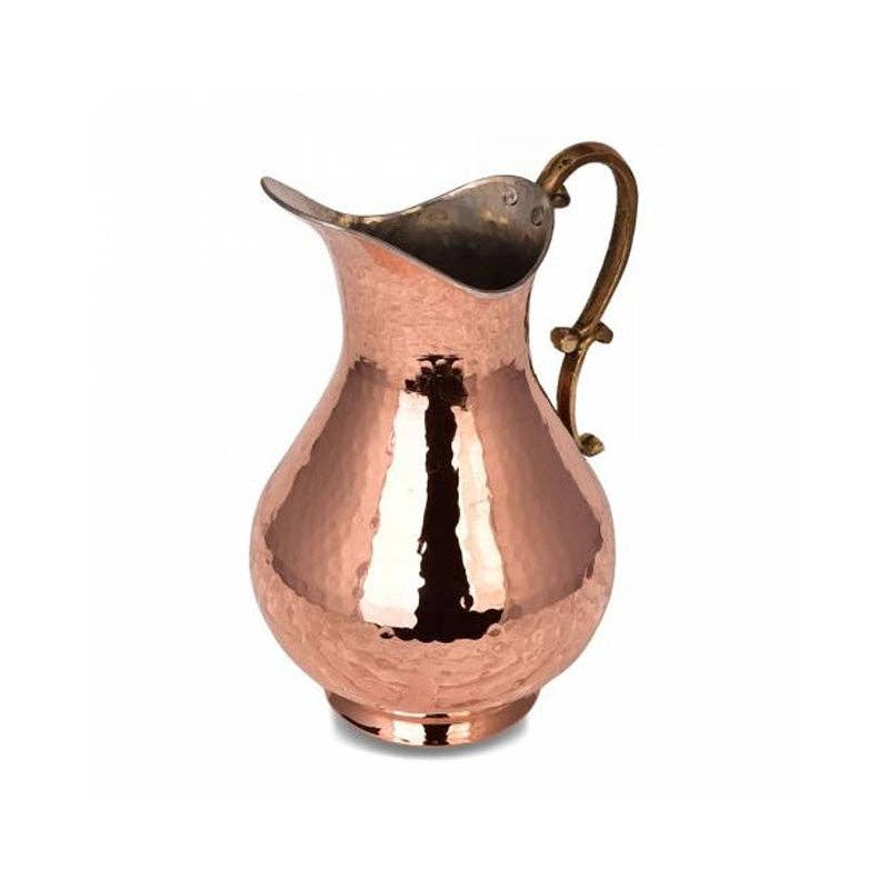 Handmade Hammered Copper Carafe Set for 6