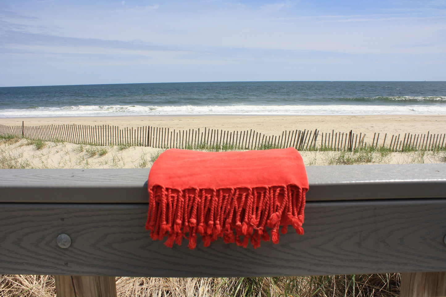 Organic Cotton Turkish Towel Red Stonewashed