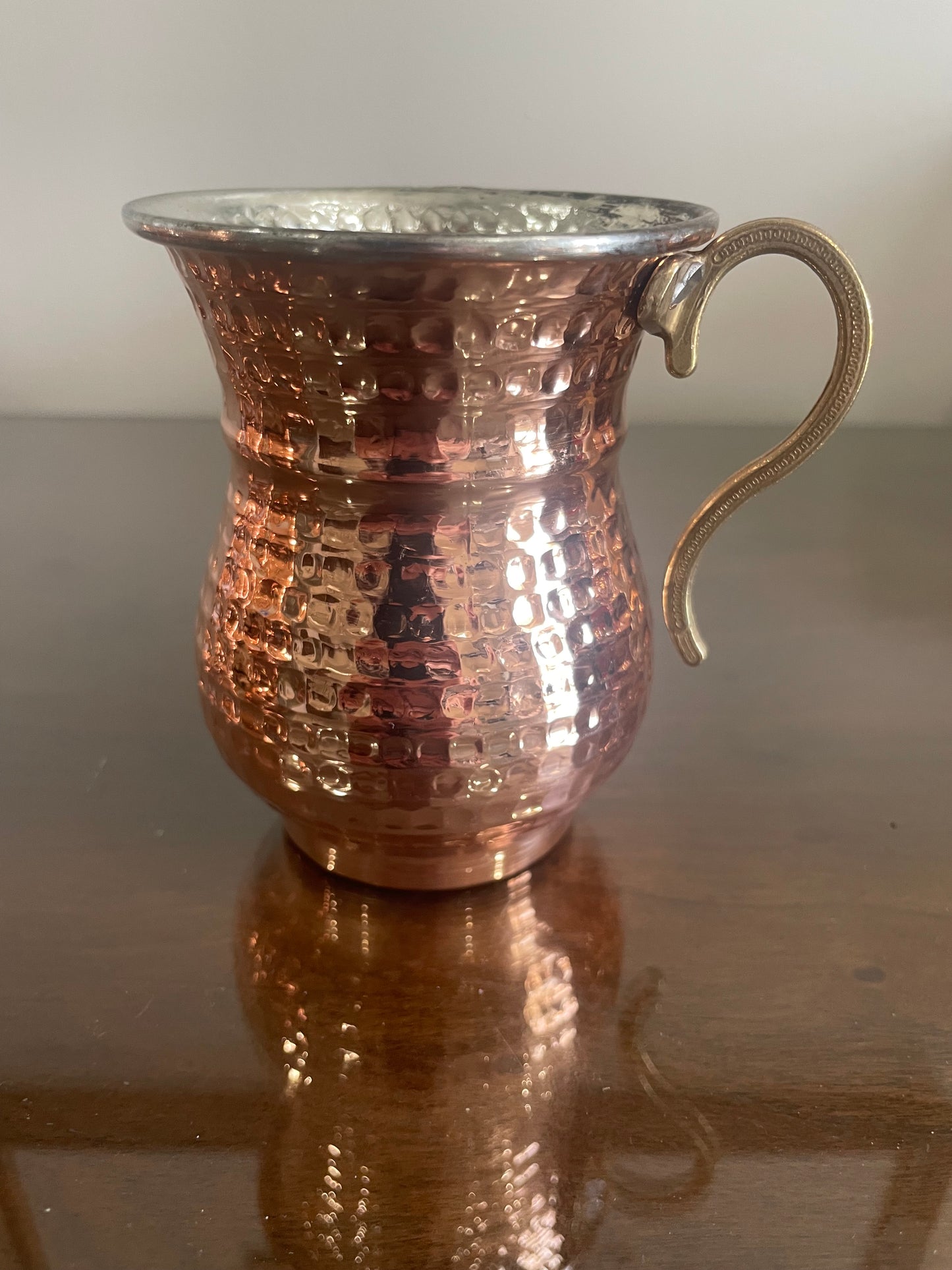 Handmade Hammered Copper Carafe Set for 6