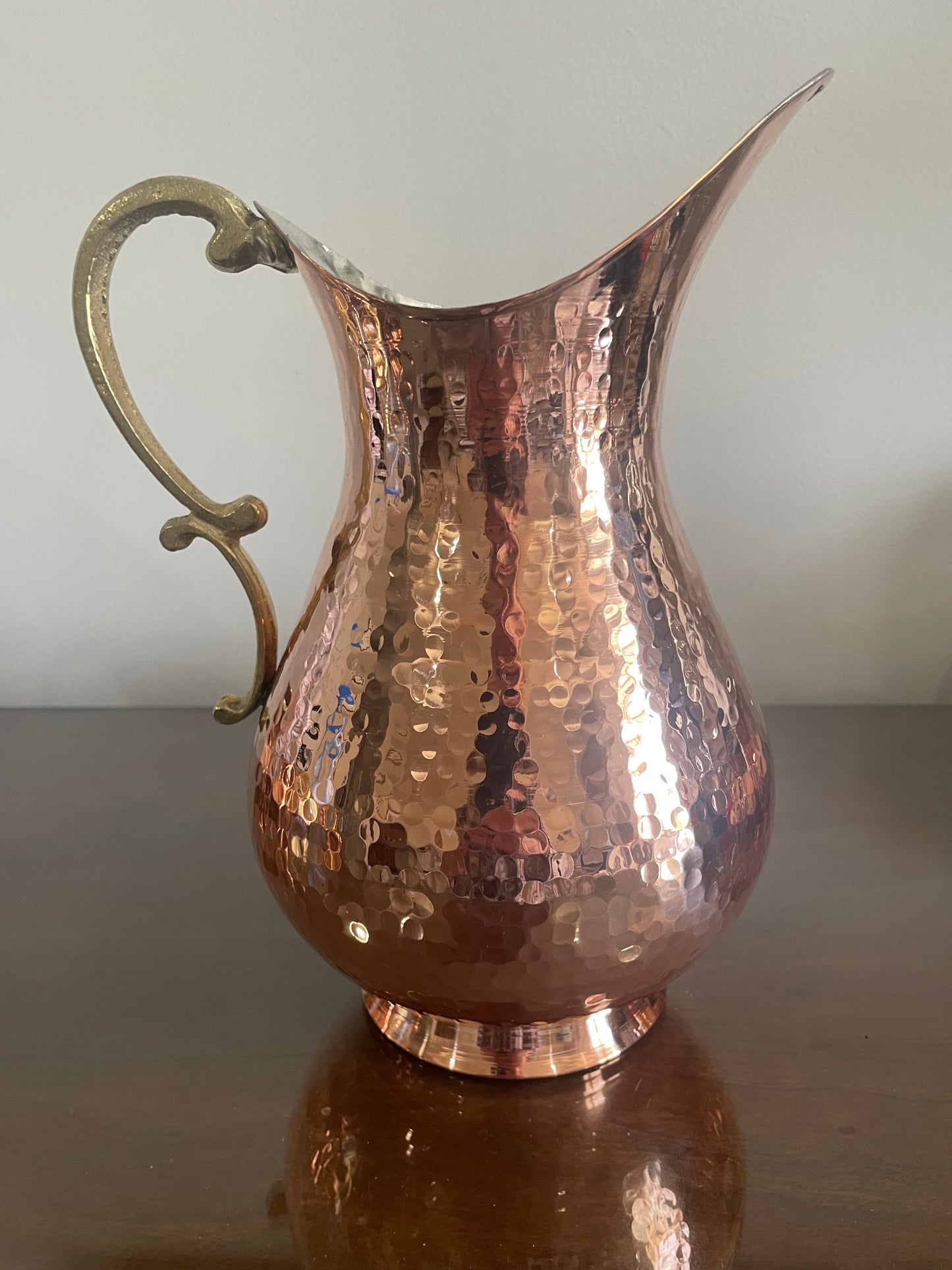 Handmade Hammered Copper Carafe Set for 6