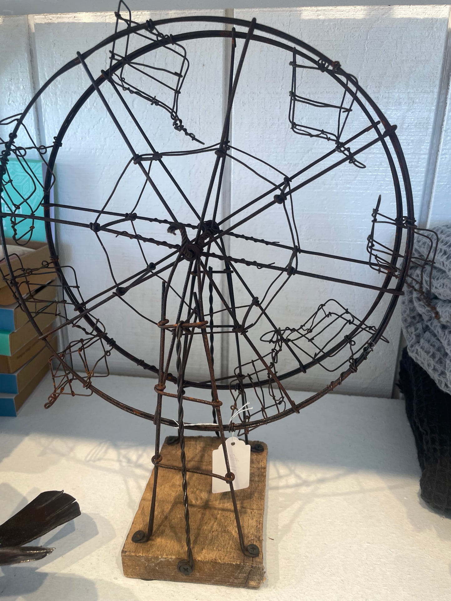 Vintage Folk Art Handmade Ferris Wheel