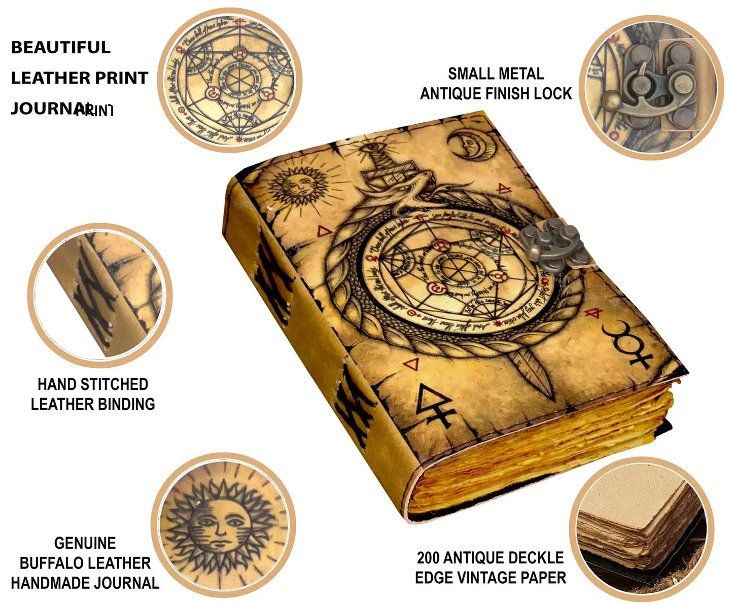 Leather Journal Compass