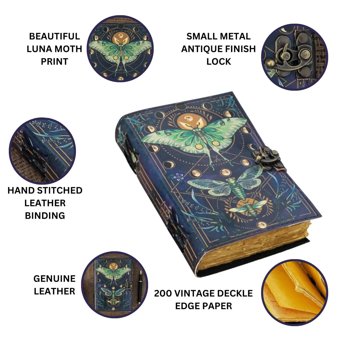 Leather Journal Butterfly