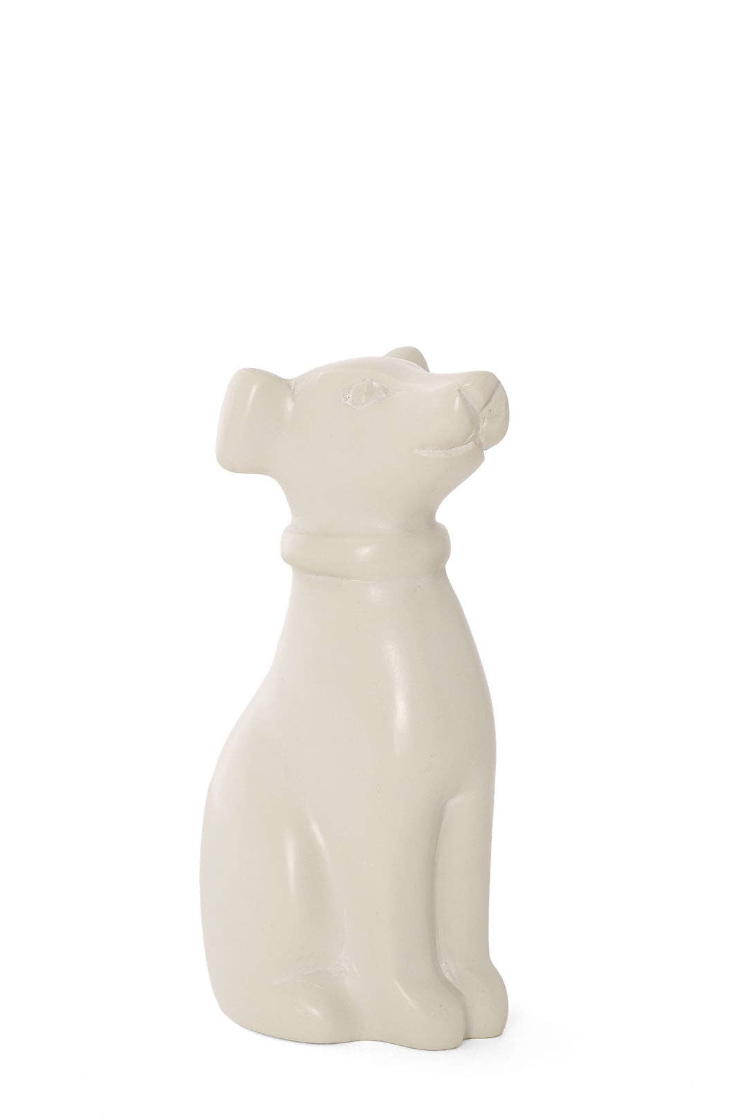 Small All Natural Soapstone Dog Sculpture
