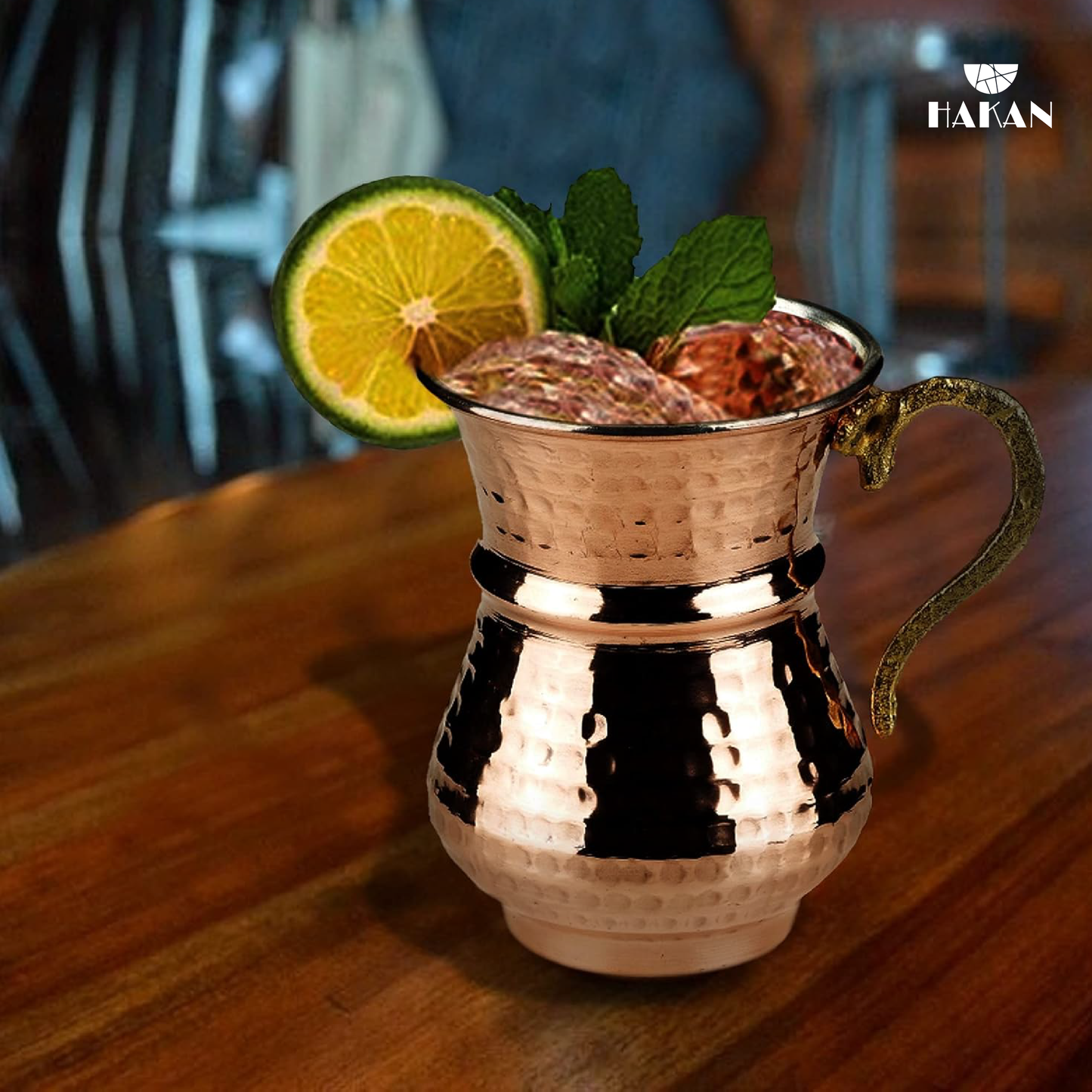 Handmade Hammered Copper Ayran Mug, 1 piece, 8.4 oz