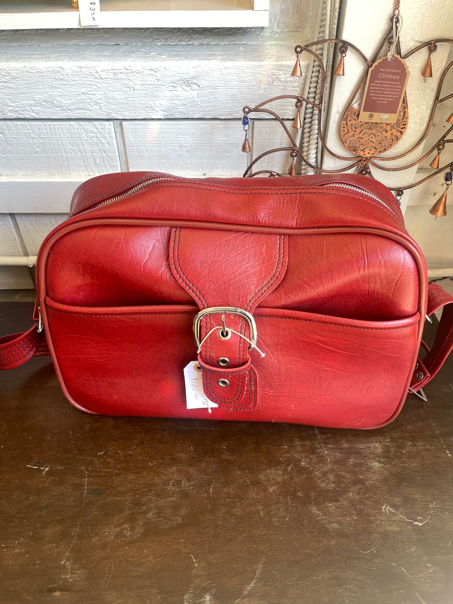 Vintage Sears Leather Luggage Set With Locks and Keys