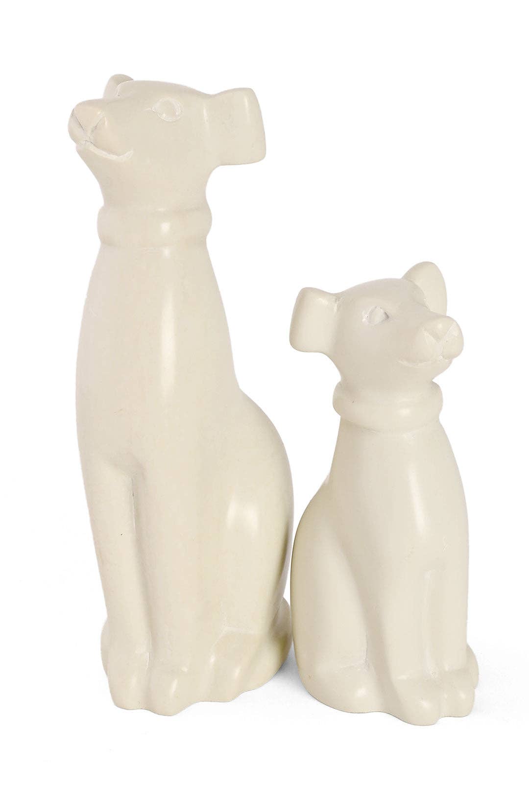 Small All Natural Soapstone Dog Sculpture