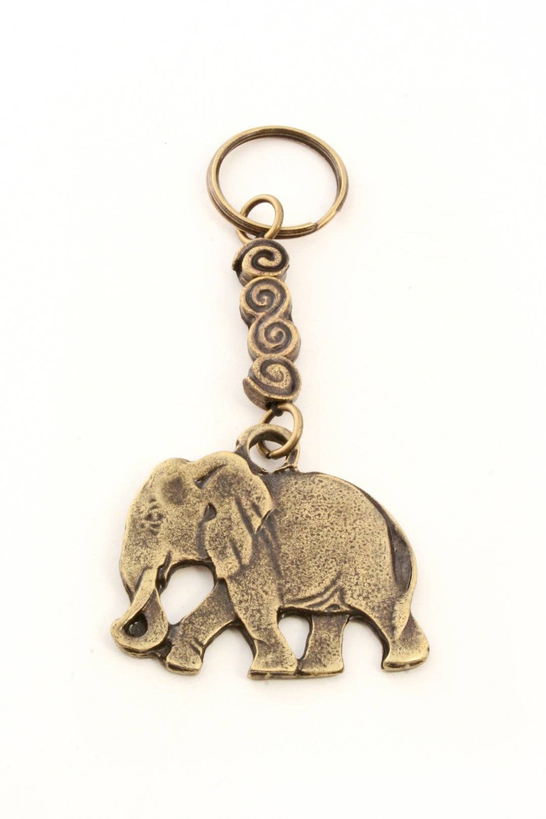 South African Brass Elephant Keychains