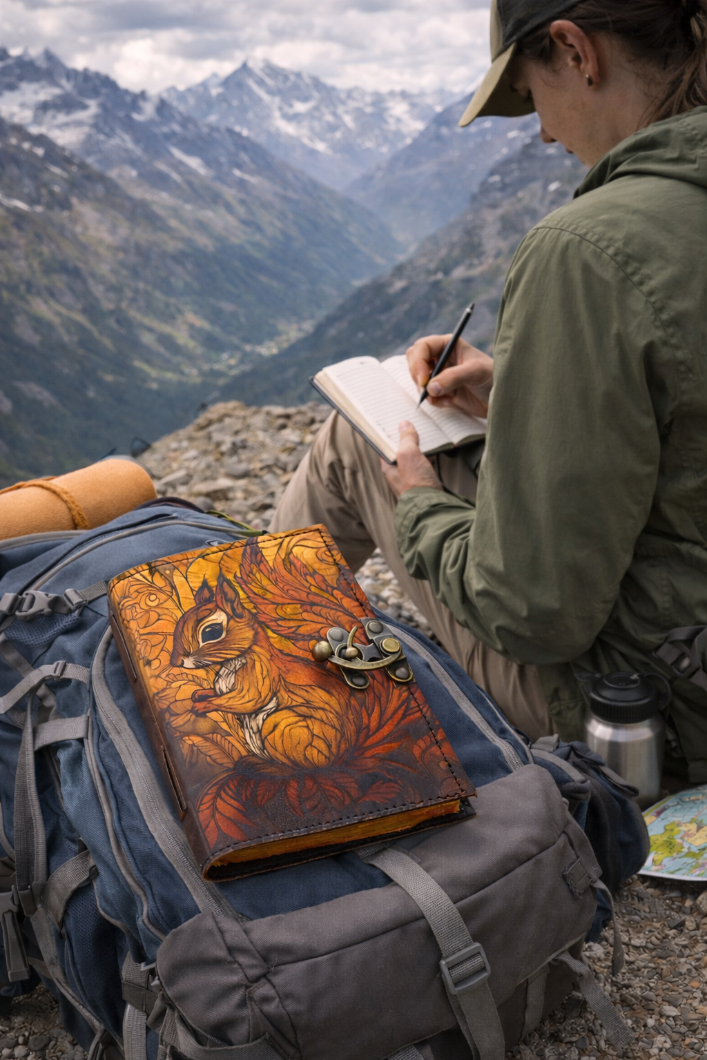 Leather Journal Squirrel