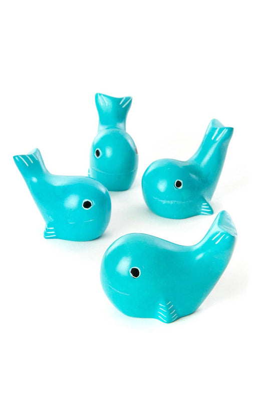 Set of Four Wild Blue Whale Keepsakes