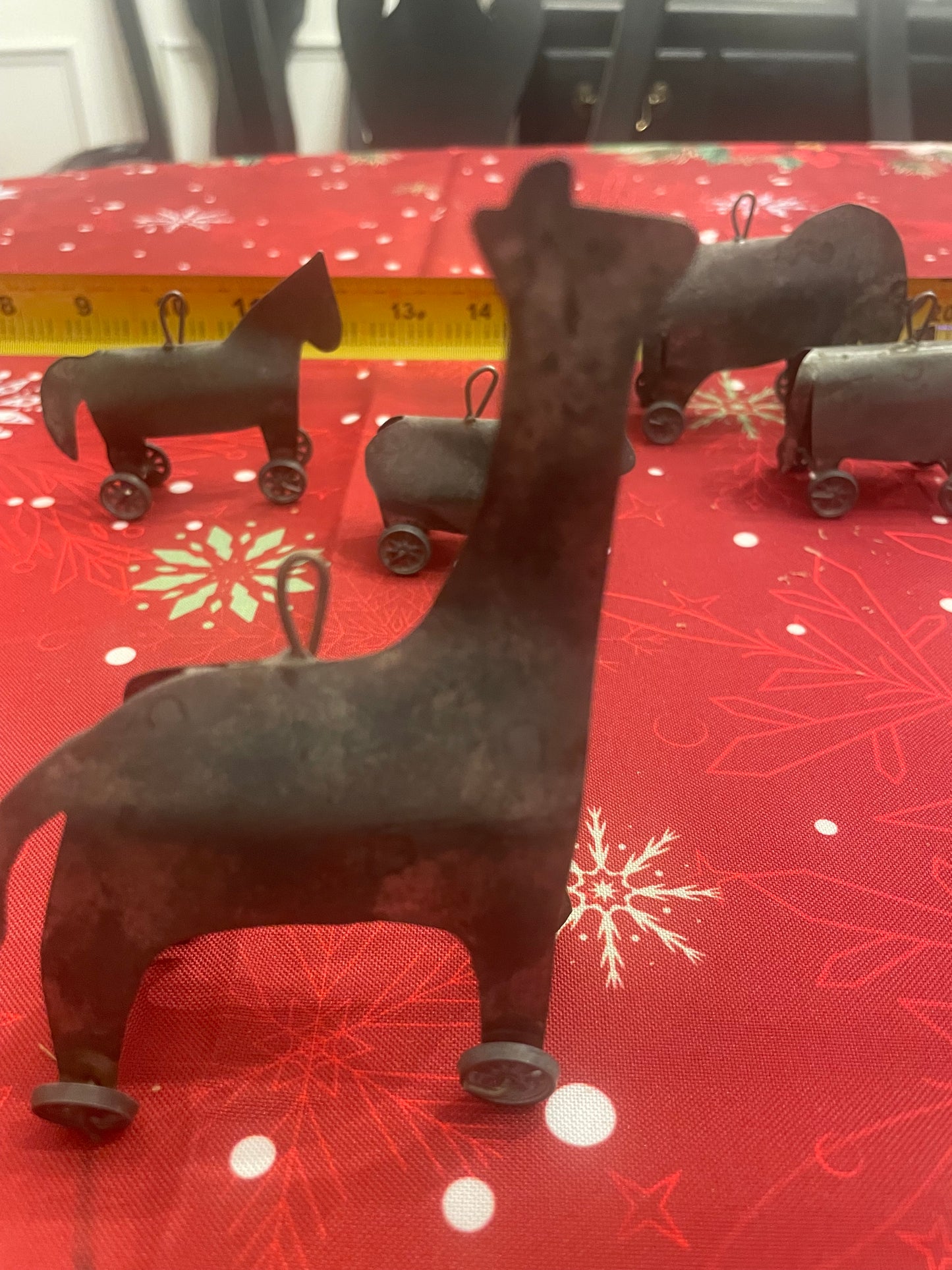 Antique tin animal toys/ornaments