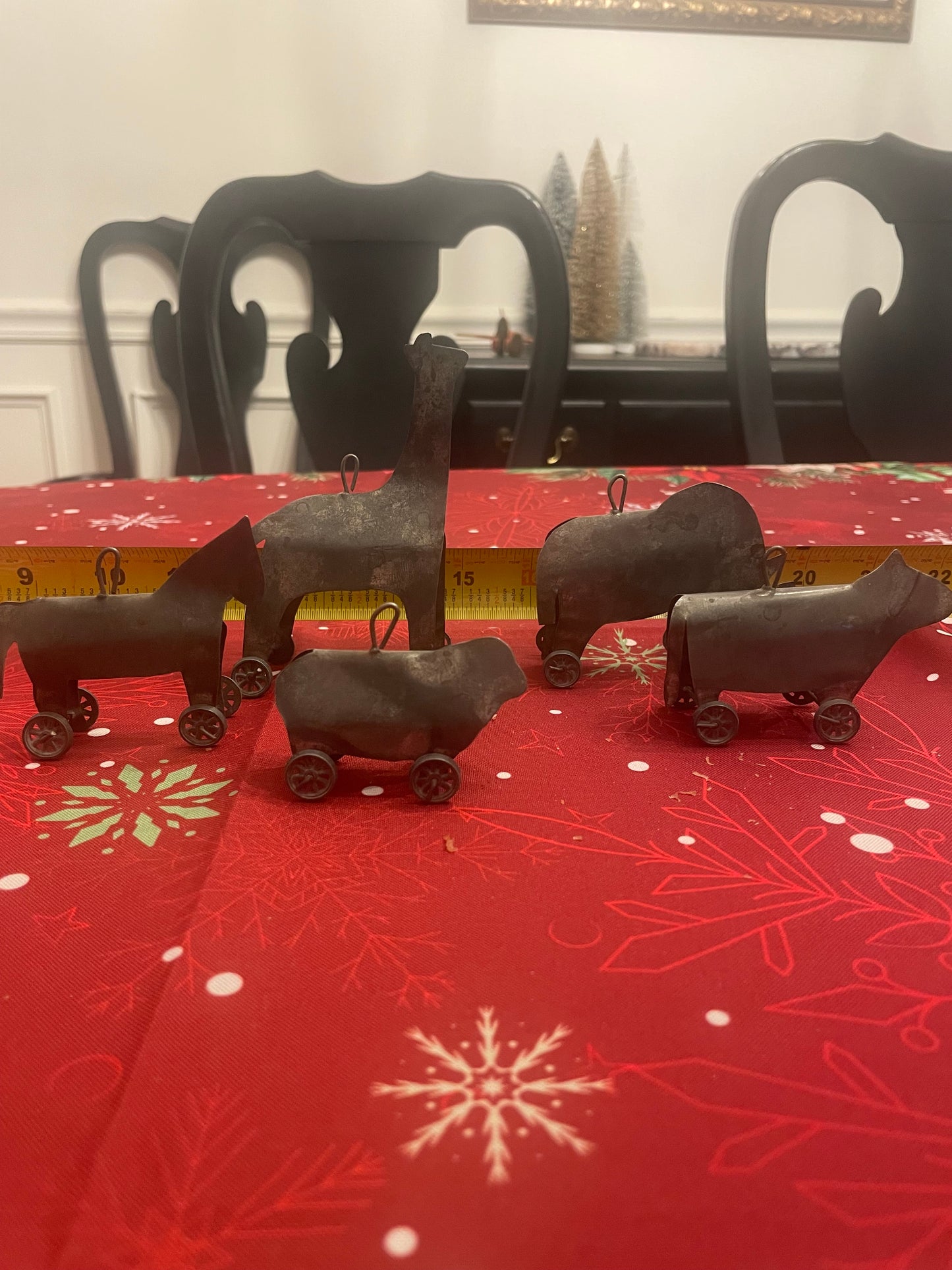Antique tin animal toys/ornaments