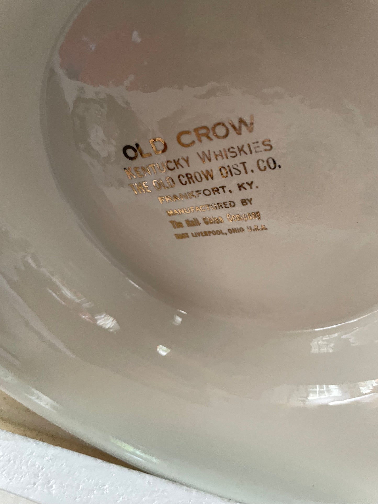 Hall China Old Crow Punch Bowl Set