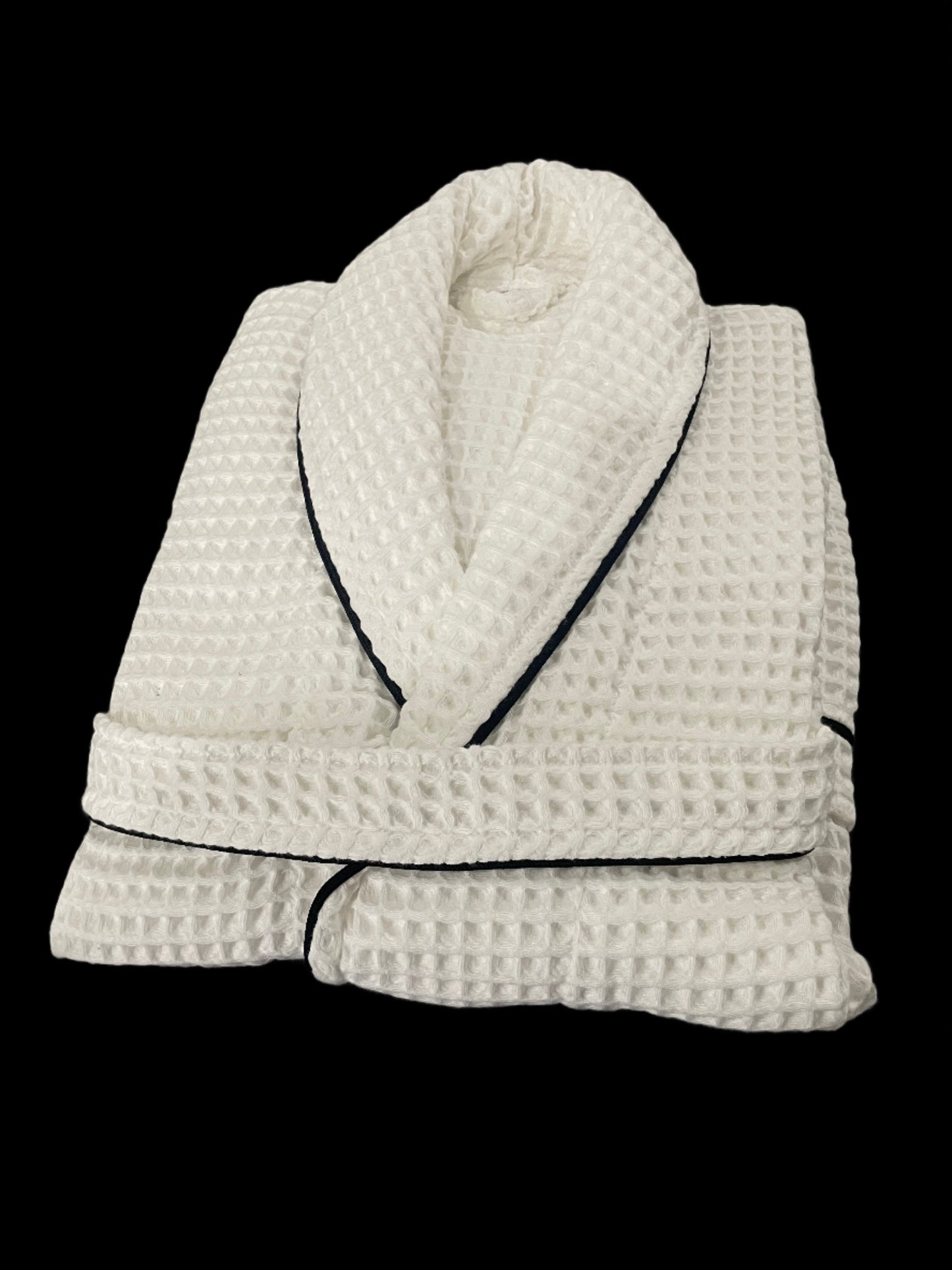 White waffle robe