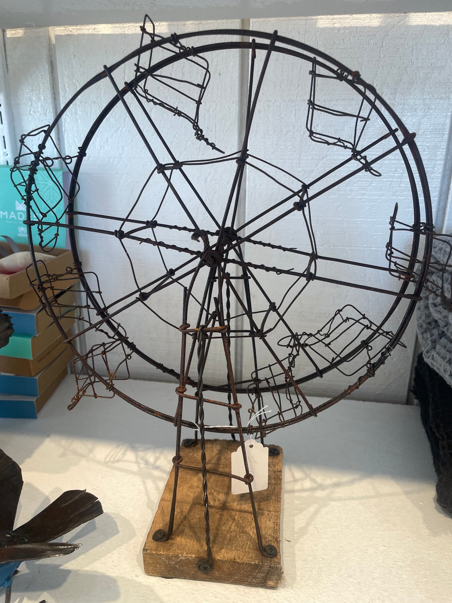 Vintage Folk Art Handmade Ferris Wheel
