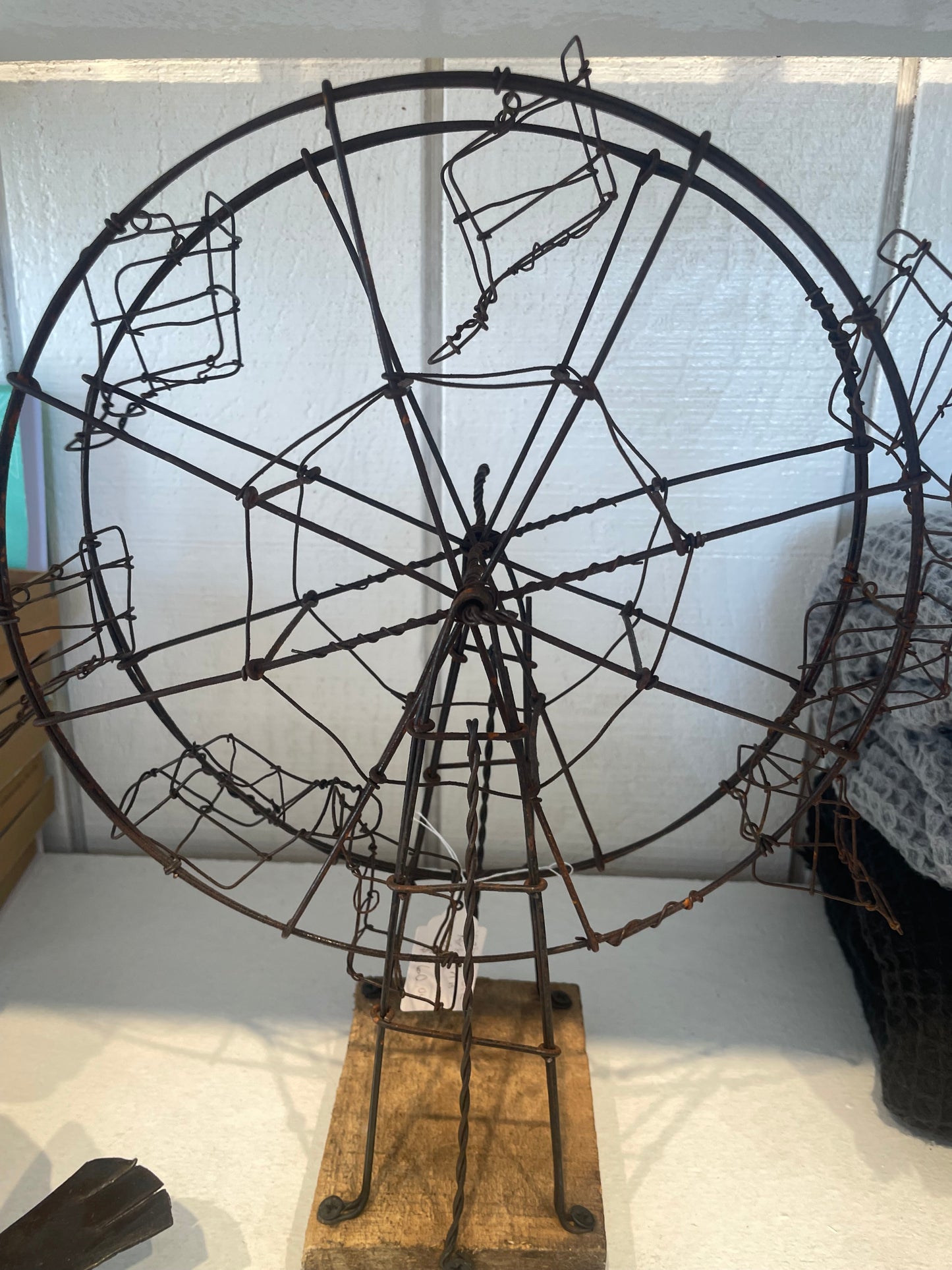 Vintage Folk Art Handmade Ferris Wheel