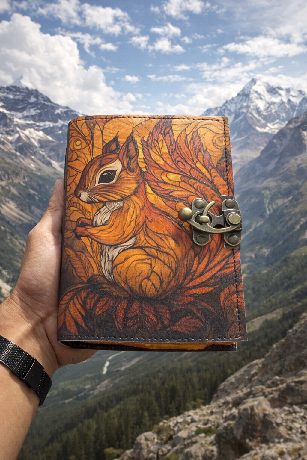 Leather Journal Squirrel