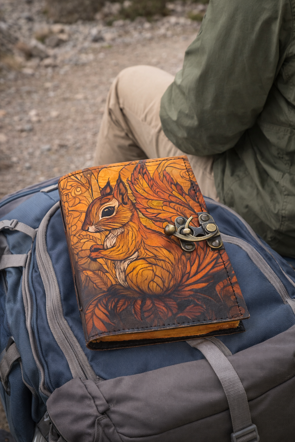 Leather Journal Squirrel
